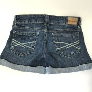 Aeropostale Womens Cotton‎ Blend Boyfriend Jean Shorts Cuffed Hem Size 0
